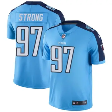 Nike Kevin Strong Youth Limited Tennessee Titans Light Blue Color Rush Jersey