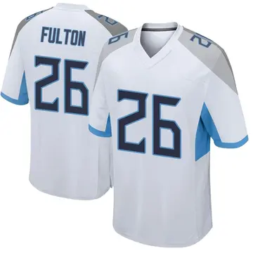 Nike Kristian Fulton Men's Game Tennessee Titans White Jersey