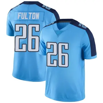 Nike Kristian Fulton Men's Limited Tennessee Titans Light Blue Color Rush Jersey