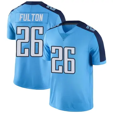 Nike Kristian Fulton Youth Limited Tennessee Titans Light Blue Color Rush Jersey