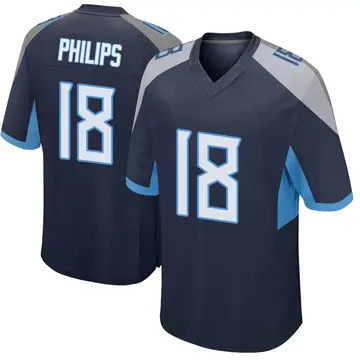 Nike Kyle Philips Men's Game Tennessee Titans Navy Jersey