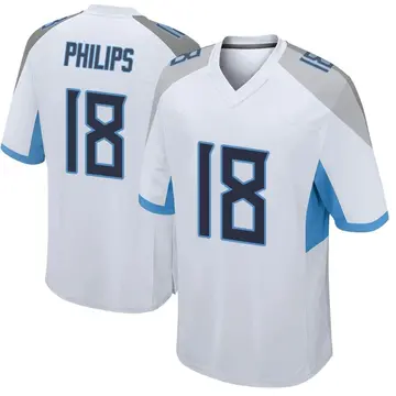 Nike Kyle Philips Men's Game Tennessee Titans White Jersey