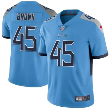 Nike Kyron Brown Men's Limited Tennessee Titans Light Blue Vapor Untouchable Jersey
