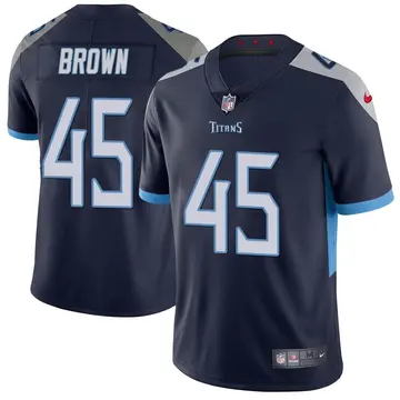 Nike Kyron Brown Men's Limited Tennessee Titans Navy Vapor Untouchable Jersey