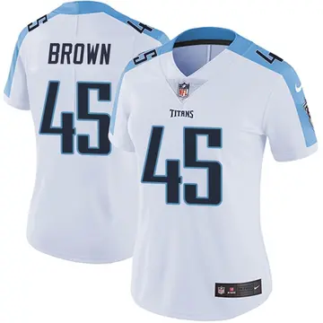 Nike Kyron Brown Women's Limited Tennessee Titans White Vapor Untouchable Jersey