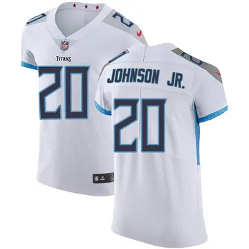 Nike Lonnie Johnson Jr. Men's Elite Tennessee Titans White Vapor Untouchable Jersey