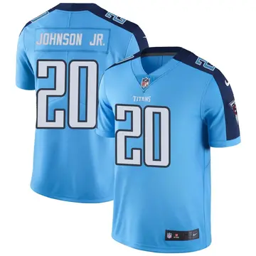 Nike Lonnie Johnson Jr. Men's Limited Tennessee Titans Light Blue Color Rush Jersey