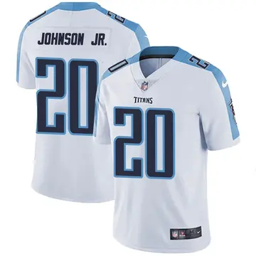 Nike Lonnie Johnson Jr. Men's Limited Tennessee Titans White Vapor Untouchable Jersey