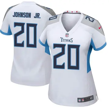 Nike Lonnie Johnson Jr. Women's Game Tennessee Titans White Jersey