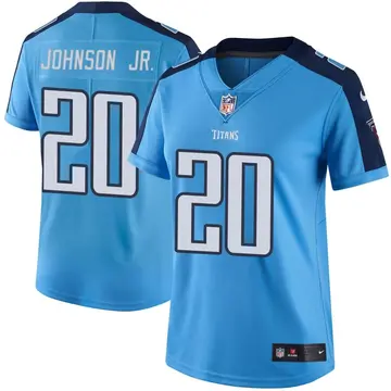 Nike Lonnie Johnson Jr. Women's Limited Tennessee Titans Light Blue Color Rush Jersey
