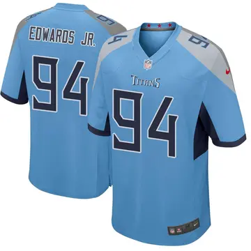 Nike Mario Edwards Jr. Men's Game Tennessee Titans Light Blue Jersey