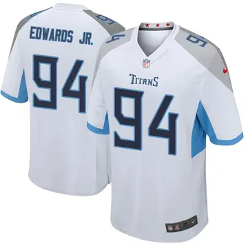 Nike Mario Edwards Jr. Men's Game Tennessee Titans White Jersey