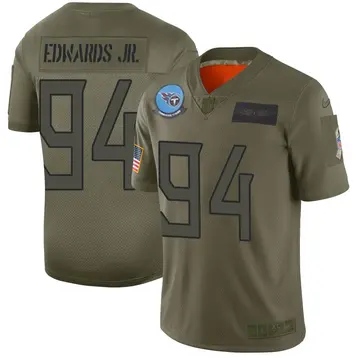 Nike Mario Edwards Jr. Men's Limited Tennessee Titans Camo 2019 Salute to Service Jersey