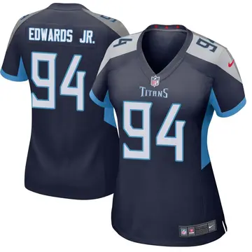 Nike Mario Edwards Jr. Women's Game Tennessee Titans Navy Jersey