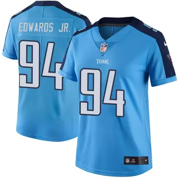 Nike Mario Edwards Jr. Women's Limited Tennessee Titans Light Blue Color Rush Jersey