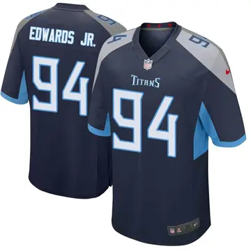 Nike Mario Edwards Jr. Youth Game Tennessee Titans Navy Jersey