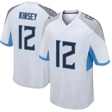 Nike Mason Kinsey Men's Game Tennessee Titans White Jersey