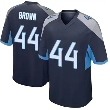 Nike Mike Brown Youth Game Tennessee Titans Navy Jersey
