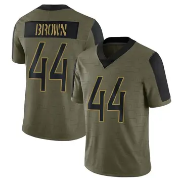 Nike Mike Brown Youth Limited Tennessee Titans Olive 2021 Salute To Service Jersey