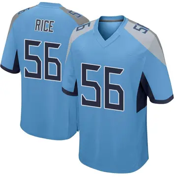 Nike Monty Rice Men's Game Tennessee Titans Light Blue Jersey