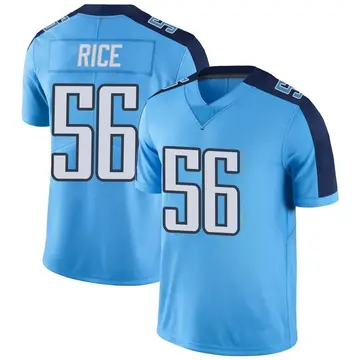 Nike Monty Rice Men's Limited Tennessee Titans Light Blue Color Rush Jersey