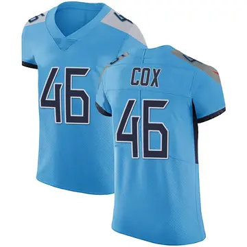Nike Morgan Cox Men's Elite Tennessee Titans Light Blue Team Color Vapor Untouchable Jersey