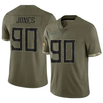 Nike Naquan Jones Men's Limited Tennessee Titans Olive 2022 Salute To Service Jersey