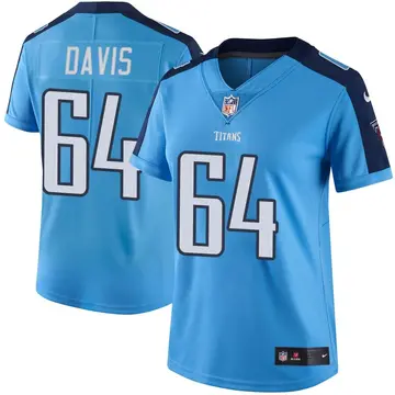 Nike Nate Davis Women's Limited Tennessee Titans Light Blue Color Rush Jersey