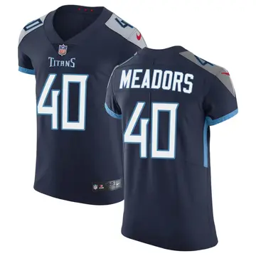 Nike Nate Meadors Men's Elite Tennessee Titans Navy Vapor Untouchable Jersey