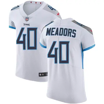 Nike Nate Meadors Men's Elite Tennessee Titans White Vapor Untouchable Jersey