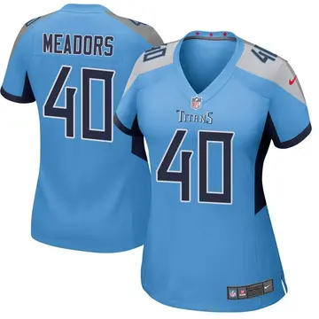 Nike Nate Meadors Women's Game Tennessee Titans Light Blue Jersey