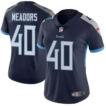 Nike Nate Meadors Women's Limited Tennessee Titans Navy Vapor Untouchable Jersey