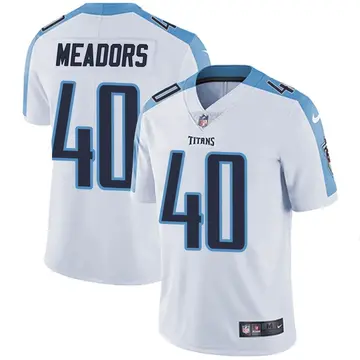 Nike Nate Meadors Youth Limited Tennessee Titans White Vapor Untouchable Jersey