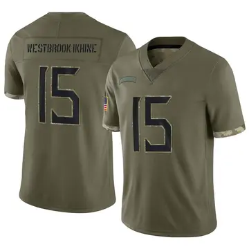 Nike Nick Westbrook-Ikhine Men's Limited Tennessee Titans Olive 2022 Salute To Service Jersey