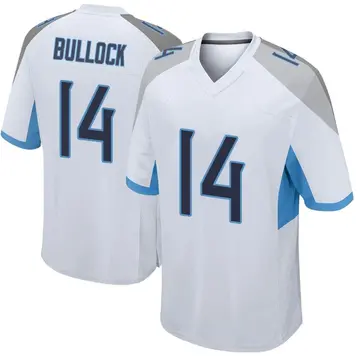 Nike Randy Bullock Youth Game Tennessee Titans White Jersey