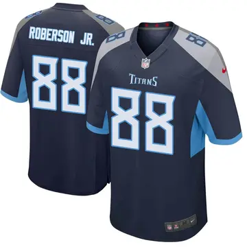 Nike Reggie Roberson Jr. Men's Game Tennessee Titans Navy Jersey