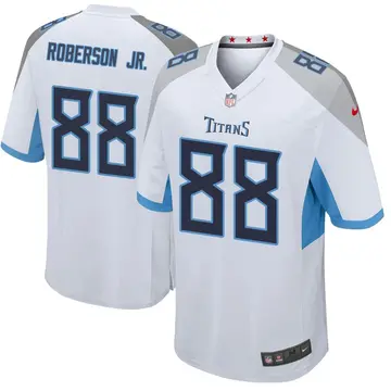 Nike Reggie Roberson Jr. Men's Game Tennessee Titans White Jersey