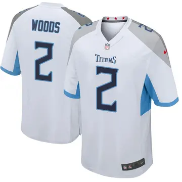 Nike Robert Woods Men's Game Tennessee Titans White Jersey
