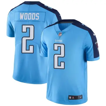 Nike Robert Woods Men's Limited Tennessee Titans Light Blue Color Rush Jersey