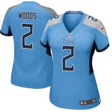 Nike Robert Woods Women's Game Tennessee Titans Light Blue Jersey