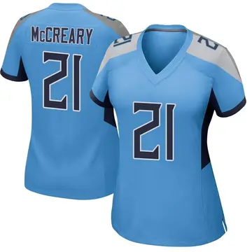 Nike Roger McCreary Women's Game Tennessee Titans Light Blue Jersey