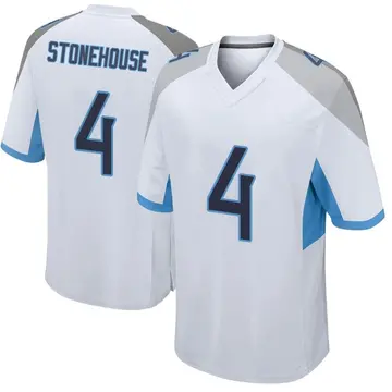 Nike Ryan Stonehouse Men's Game Tennessee Titans White Jersey