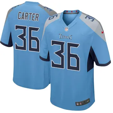 Nike Shyheim Carter Youth Game Tennessee Titans Light Blue Jersey