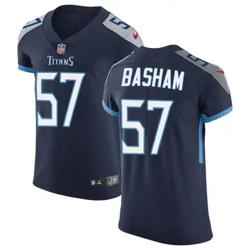 Nike Tarell Basham Men's Elite Tennessee Titans Navy Vapor Untouchable Jersey