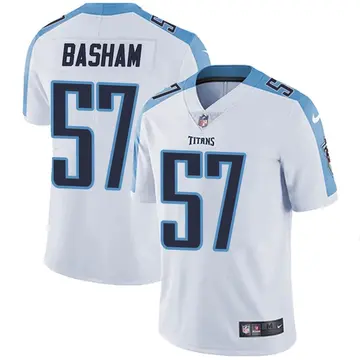 Nike Tarell Basham Men's Limited Tennessee Titans White Vapor Untouchable Jersey