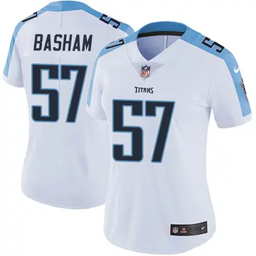 Nike Tarell Basham Women's Limited Tennessee Titans White Vapor Untouchable Jersey