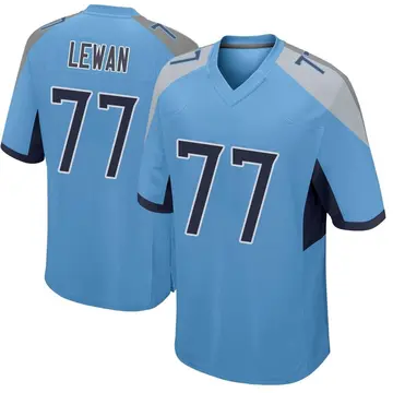 Nike Taylor Lewan Men's Game Tennessee Titans Light Blue Jersey