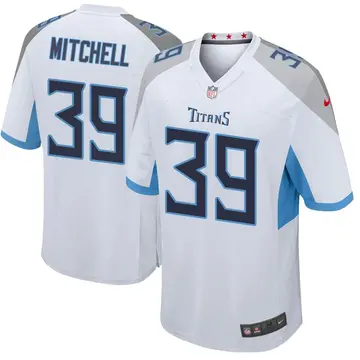 Nike Terrance Mitchell Men's Game Tennessee Titans White Jersey