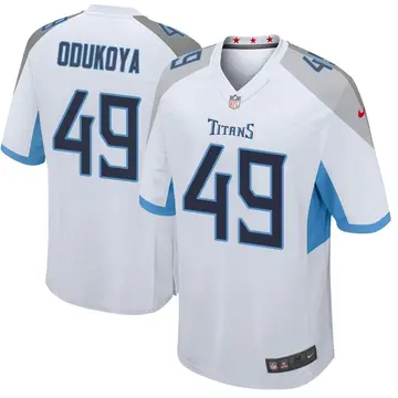 Nike Thomas Odukoya Men's Game Tennessee Titans White Jersey