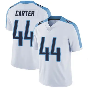 Nike Tory Carter Men's Limited Tennessee Titans White Vapor Untouchable Jersey